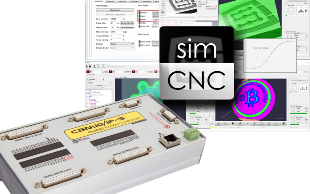 Podłączenie CSMIO/IP-S z simCNC oraz falownika HY07D543B